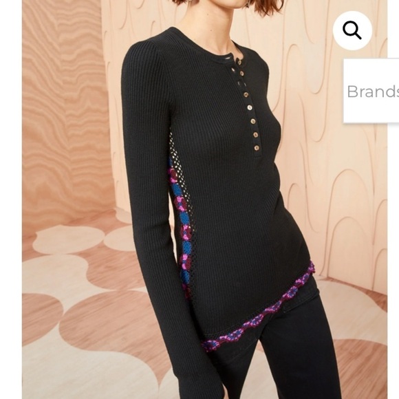 Ulla Johnson Juniper Sweater NWT Jumper Merino Wool Ribbed Crochet Detailing - Picture 16 of 16